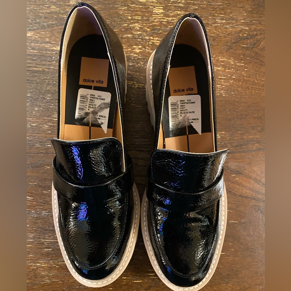 Dolce Vita Henri Wedge Loafers, Black, size 8 - EXCELLENT Condition!
